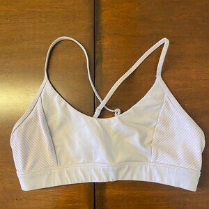 Alo Yoga Strappy Racerback Bra Ribbed Detail - Pale Lavender